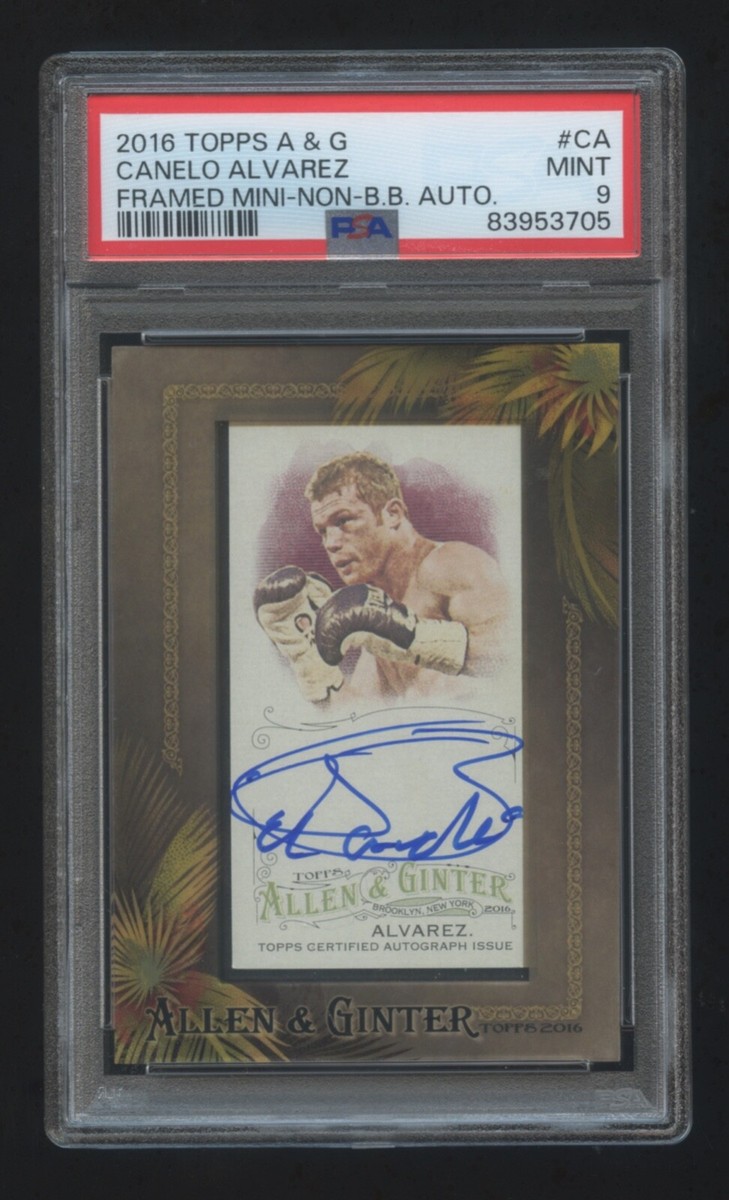 PSA 9 CANELO ALVAREZ 2016 TOPPS ALLEN & GINTERS FRAMED