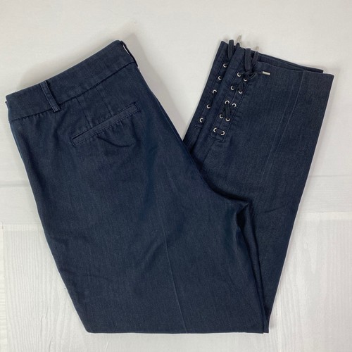 Talbots Womens Pants sz 8 Blue Black 