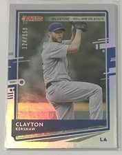 2020 Donruss Milestone Stat Line Variations #118 CLAYTON KERSHAW Dodgers /150