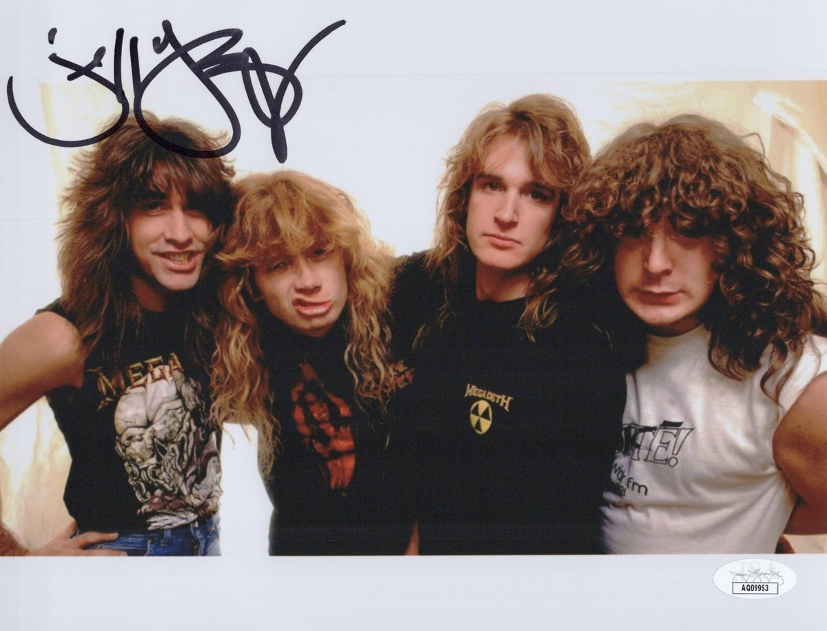 JEFF YOUNG Signed MEGADETH 8x10 Photo Guitarist AUTHENTIC