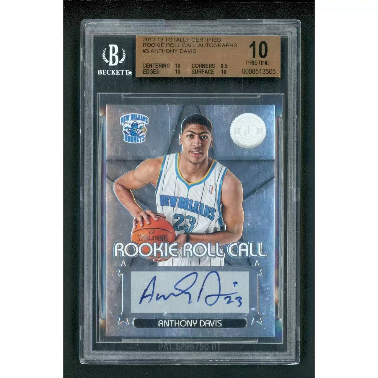 2012-13 Anthony Davis Auto Panini Totally Certified Rookie Roll Call BGS 10