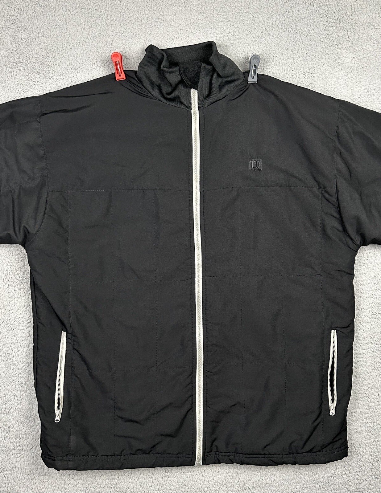 Wilson Full Zip Polyester Lined Jacket Black Coat… - image 2