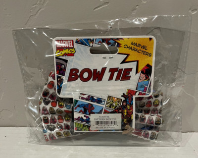Marvel Comics Bow Tie Comic Characters Pattern New & Sealed LOOK!