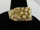 Nugget Squared Off Ring Style 1 Size 13 Mens 14Kt Gold Ep Designer