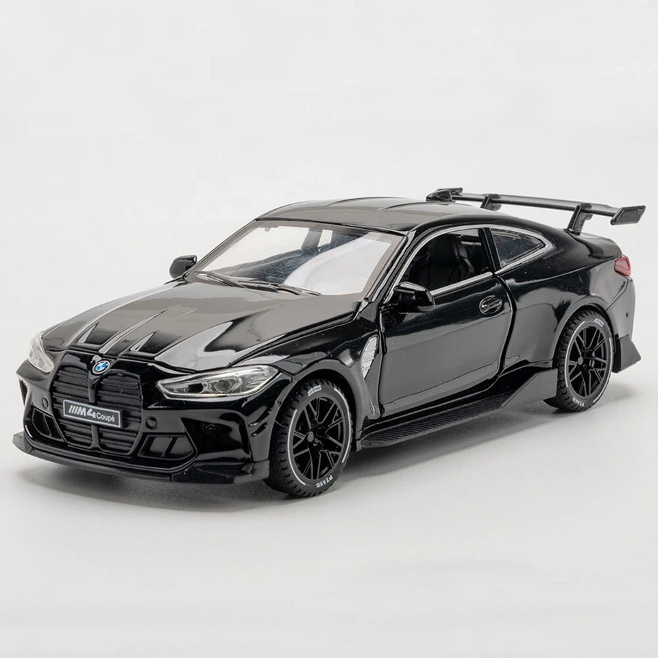 1:32 BMW M4 Modellauto Metall Spielzeugauto fur Kinder mit Licht Ton Schwarz - Bild 4 von 4
