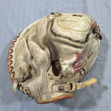 Vintage Rawlings Catchers Mitt Deep Well Pocket Baseball Glove Buckle Back