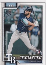 2026 TOPPS BASEBALL ** ROOKIE RC ** TRISTAN PETERS TAMPA BAY RAYS - 624