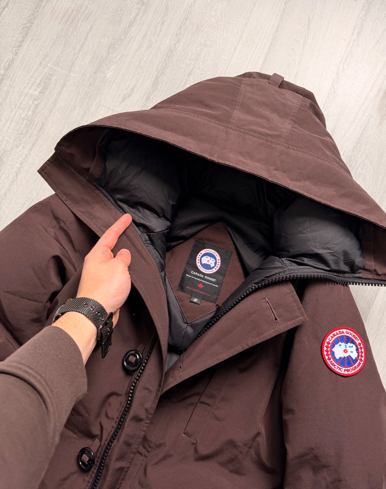 Authentic Men's CANADA GOOSE Chateau Down Puffer Jacket Parka Hooded Size S image 8