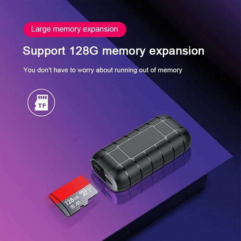 500 Hrs Mini Spy Voice Activated Recorder Digital Audio Magnetic 64GB MP3 Player - Image 3 of 4