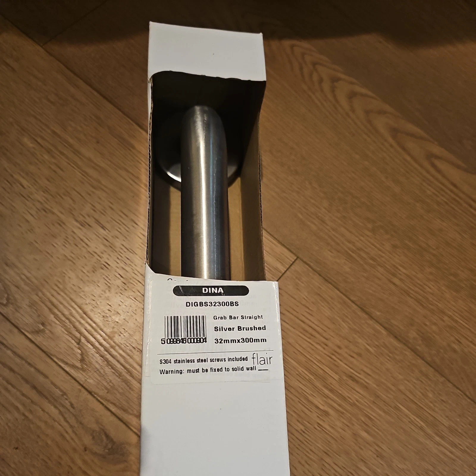 5 x Flair Dina Grab Bar Straight silver polished 32x 300mm BNIB
