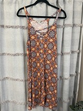 Eyeshadow Boho Sleeveless Sundress, Criss-Cross Neck Design - SIZE L