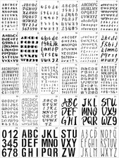30 Pieces Letter Stencils for Painting 4 X 7 Inch Alphabet Reusable Plastic Numb