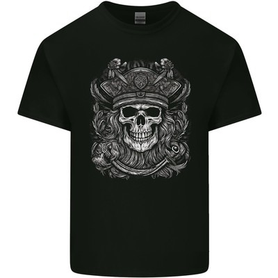 Maglietta Personalizzata Pirata Teschio E Ossa, Bianca, Divertente, Sublimazione Totale – Unisex