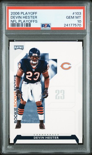 Devin Hester PSA 10 2006 Playoff NFL Playoffs Rookie Card RC #103 Gem Mint Bears