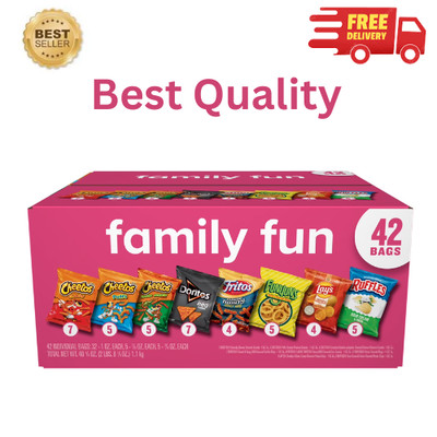 Frito Lay Family Fun Mix Variety Pack Mega Size 42 Count Snack Chips