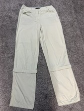 Berghaus Womens Zip Off Walking Trousers UK 12R Beige Hiking Travel Outdoor Pant