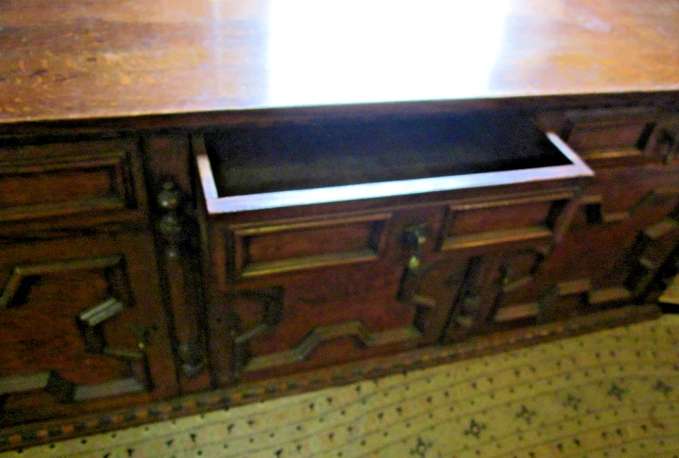 Antiguo aparador/soporte de TV/mueble buffet de roble SUPER SÓLIDO Foto 4 de 4