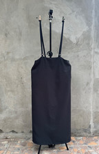 GU by UNIQLO Black Pinafore Dress M Adjustable Straps Midi Apron Jumper Dress