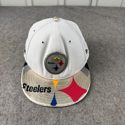 Pittsburgh Steelers New Era Cap Herren 7 1/8 weiß silber NFL 59FIFTY Fitted