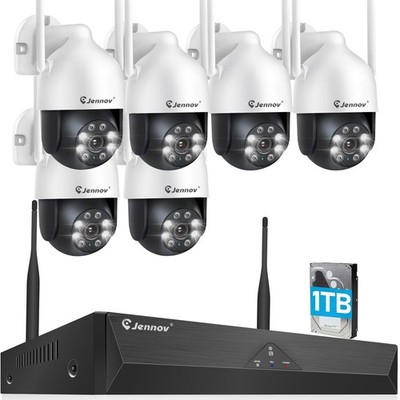 5MP WIFI Surveillance NVR Wireless Security Camera System Outdoor Wired Camera