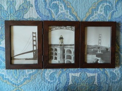 2021 TOFOREVO Tri-Fold Wooden Picture Frame