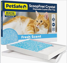 PetSafe ScoopFree Crystal Self-Cleaning Litter Box Disposable Tray Fresh Scent
