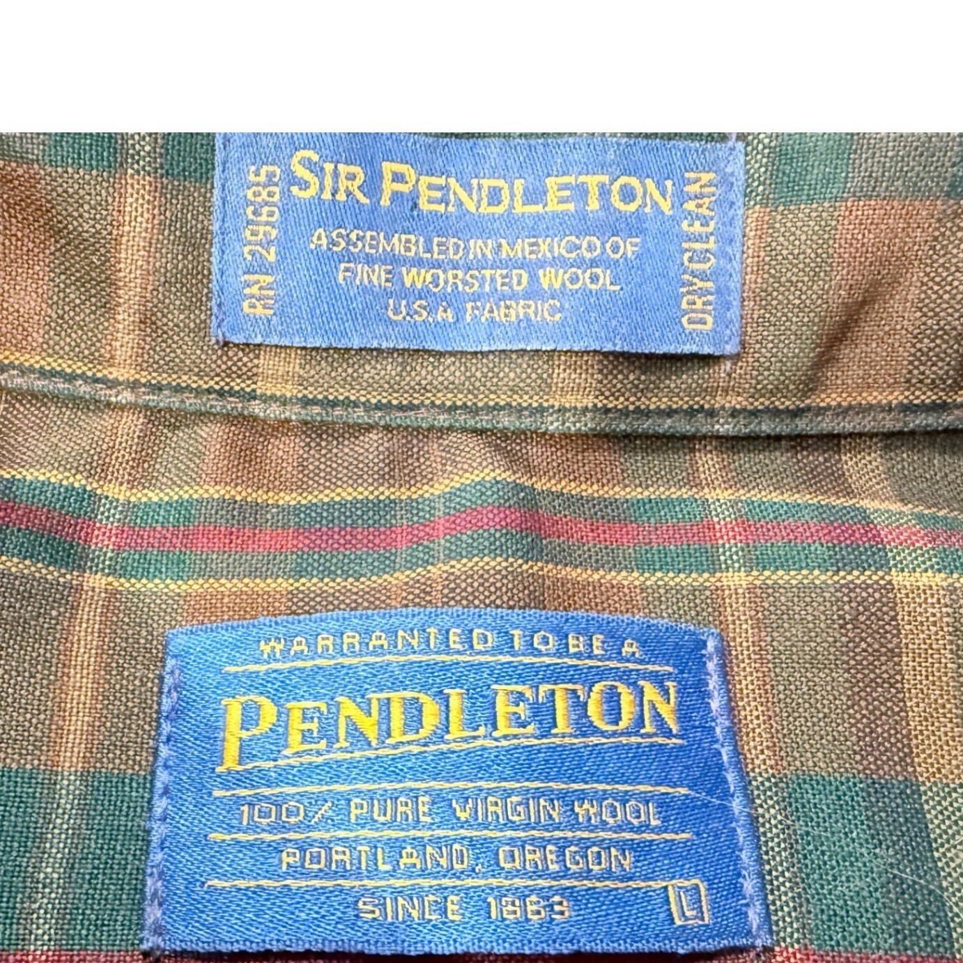 Pendleton Sir Pendleton Plaid Button Down Shirt 1… - image 2