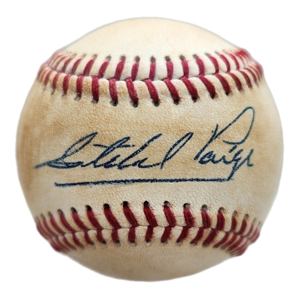 Satchel Paige Cleveland Replica Baseball w/ Circa 1940s Facsimile