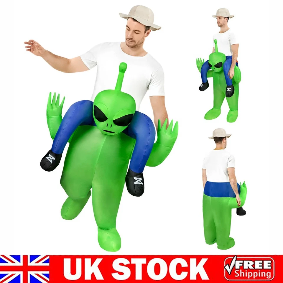 ZREE Kids Adult Alien Piggyback Costume Men's Women's Ride On Halloween Fancy Dress