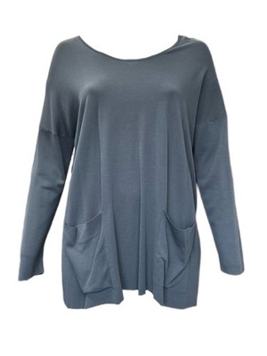 Marina Rinaldi Damen Blau Acronico Strickpullover Größe XL Neu