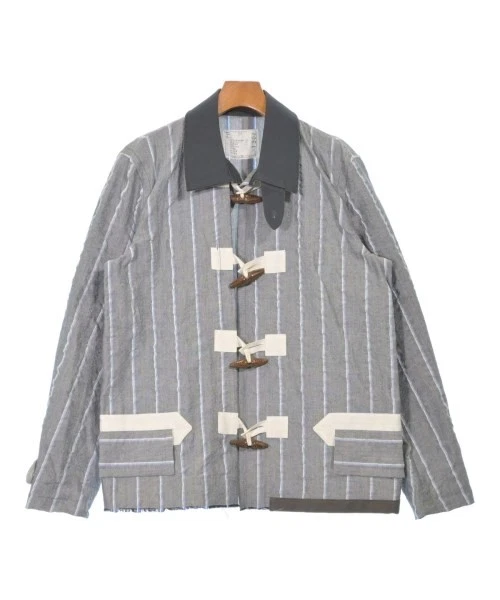 Sacai Giacca Uomo Casual Grigio Bianco Righe Azzurre Usata M