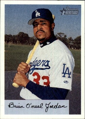 2002 Bowman Heritage Baseball Card #170 Brian Jordan