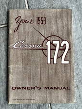 1959 Cessna 172 Owners Manual Original Vintag...
