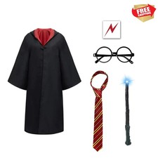 Wizard Costume Set 7PCS,Halloween Masquerade Party Harry Costume Cosplay Acce...