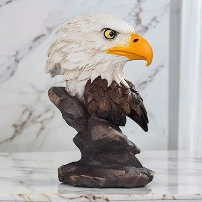 4.50''H Eagle Bust Figurine Ornament Home Decor Unique Gift