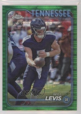 2024 Topps Chrome Green Sonar Refractor 92/99 Will Levis #188 1f60