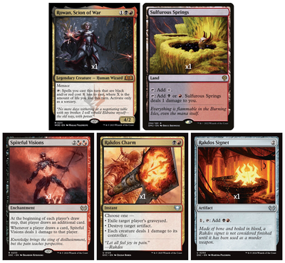 MTG BR Rakdos Commander Deck Staples Bundle (5 Cards) MINT