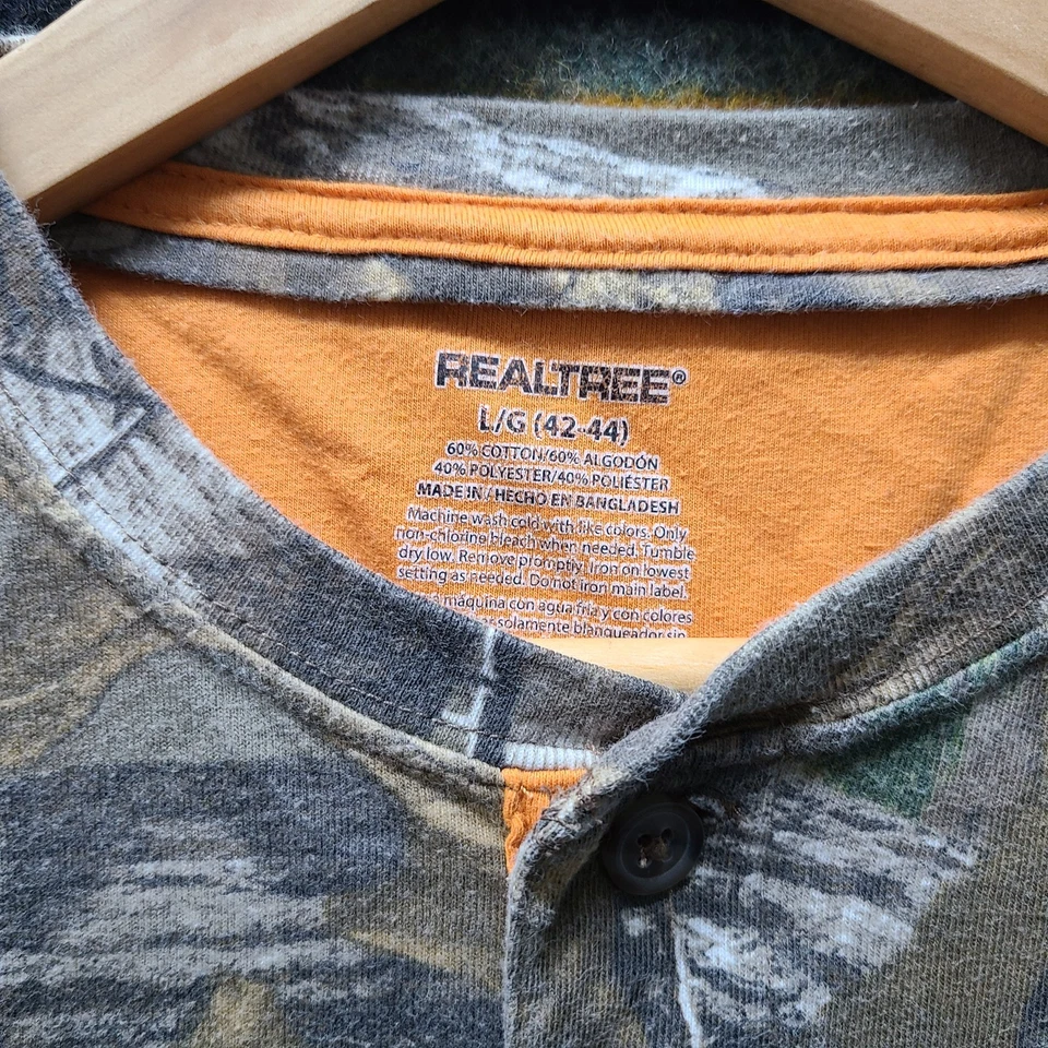 Realtree Camo Long Sleeve Shirt Mens Large Woodland Hunting - Image 4 of 4