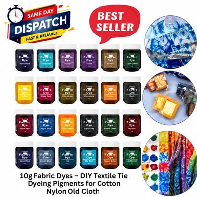 10g Fabric Dyes – DIY Textile Tie Dyeing Pigment for Cotton Nylon Old ...