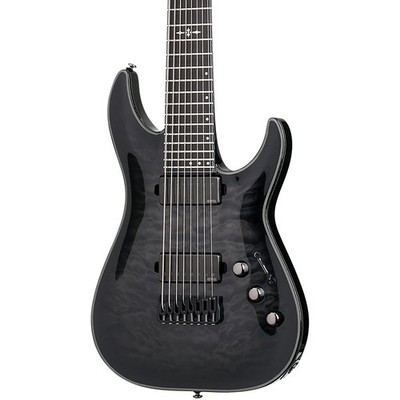 Schecter Hellraiser Hybrid C8 8String Electric Guitar Transparent Black Burst