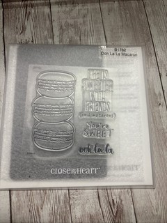 Close to My Heart stamp set. My Acrylix B1762 Ooh La La Macaron