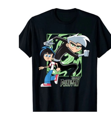 Danny Phantom Cartoon T-shirt Black Cotton Tee All Sizes S to 5XL