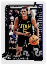 Cody Williams 2025-26 Topps #130 Utah Jazz NBA *315