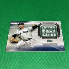 2021 Topps 70th Manufactured Logo Patch Series 2 Whitey Ford #T70P-WF Yankees