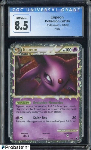 2010 Pokemon Undaunted #81 Espeon Holo CGC 8.5 NM-MT+