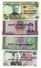Mozambique Set of 4 notes 50 100 500 1000 ESCUDOS 1976 P116 P117 P118 P119 UNC