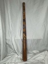 Vintage Aboriginal Yolngu Style Eucalyptus Didgeridoo Yidaki Hand Painted 40  