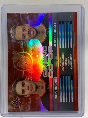2024-25 Upper Deck Series 1 Gaming Co-Op Jack Hughes, Jesper Bratt #CGO-19 NJD 