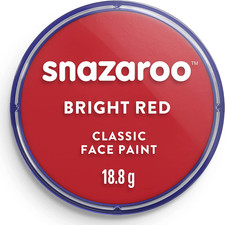 Classic Face and Body Paint, 18.8G Pot, Bright Red
