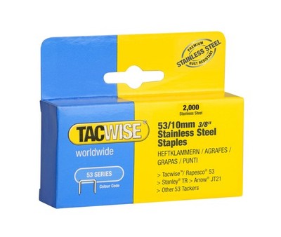 Tacwise 1270 Typ 53 / 10 mm Edelstahl Klammern, 2000 Stück